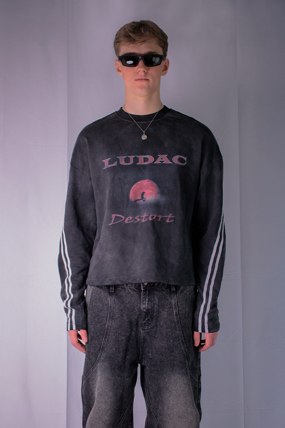 Washed Black Destort Longsleeve