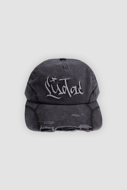 Grey Distressed Star Cap