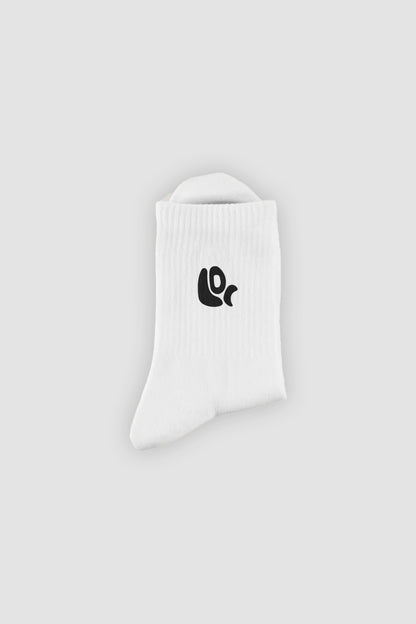 White LDC Ribbed Socks